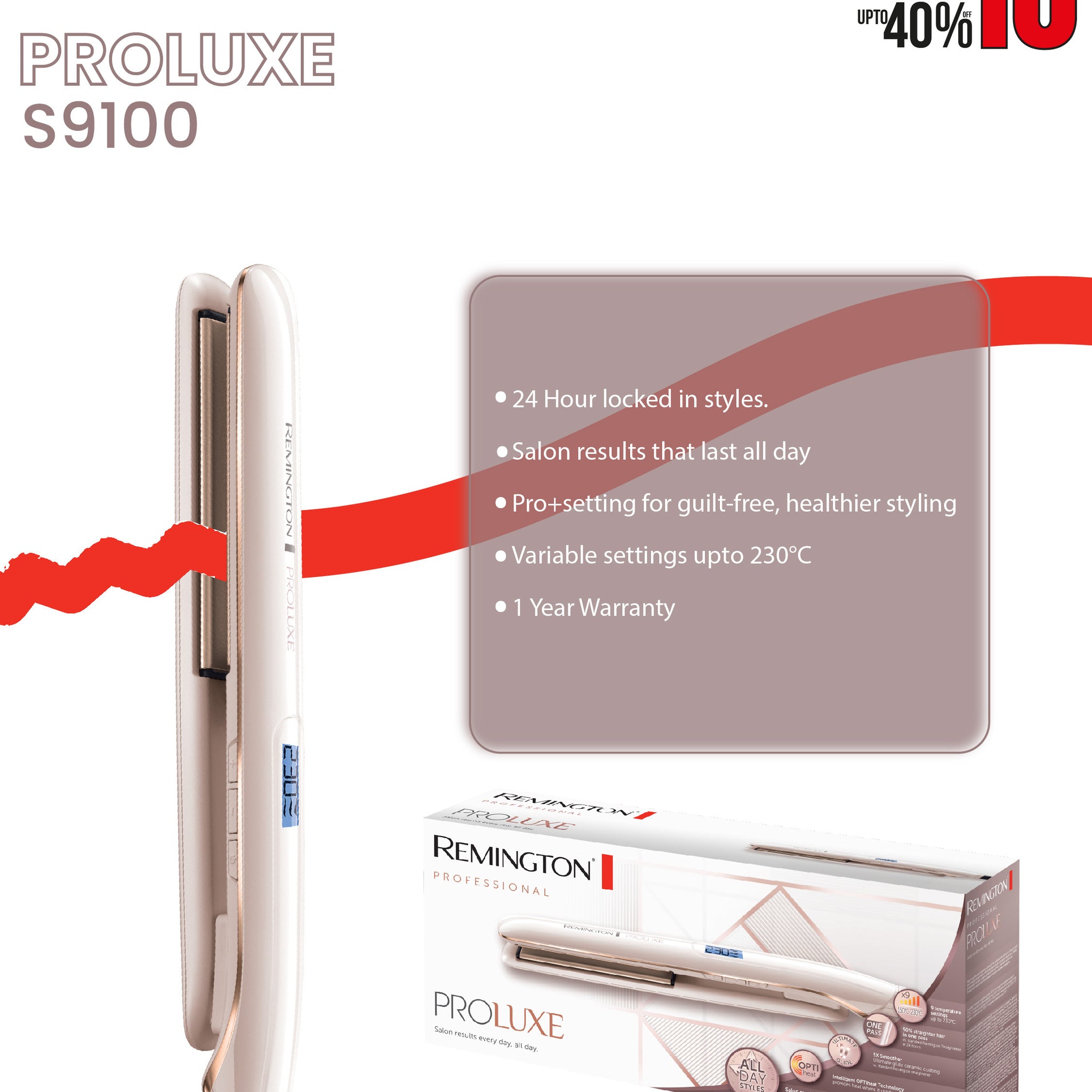 REMINGTON S9100 HAIR STRAIGHTENER PROLUXE