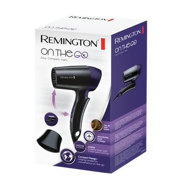 REMINGTON D2400 ON THE GO TRAVEL HAIR DRYER