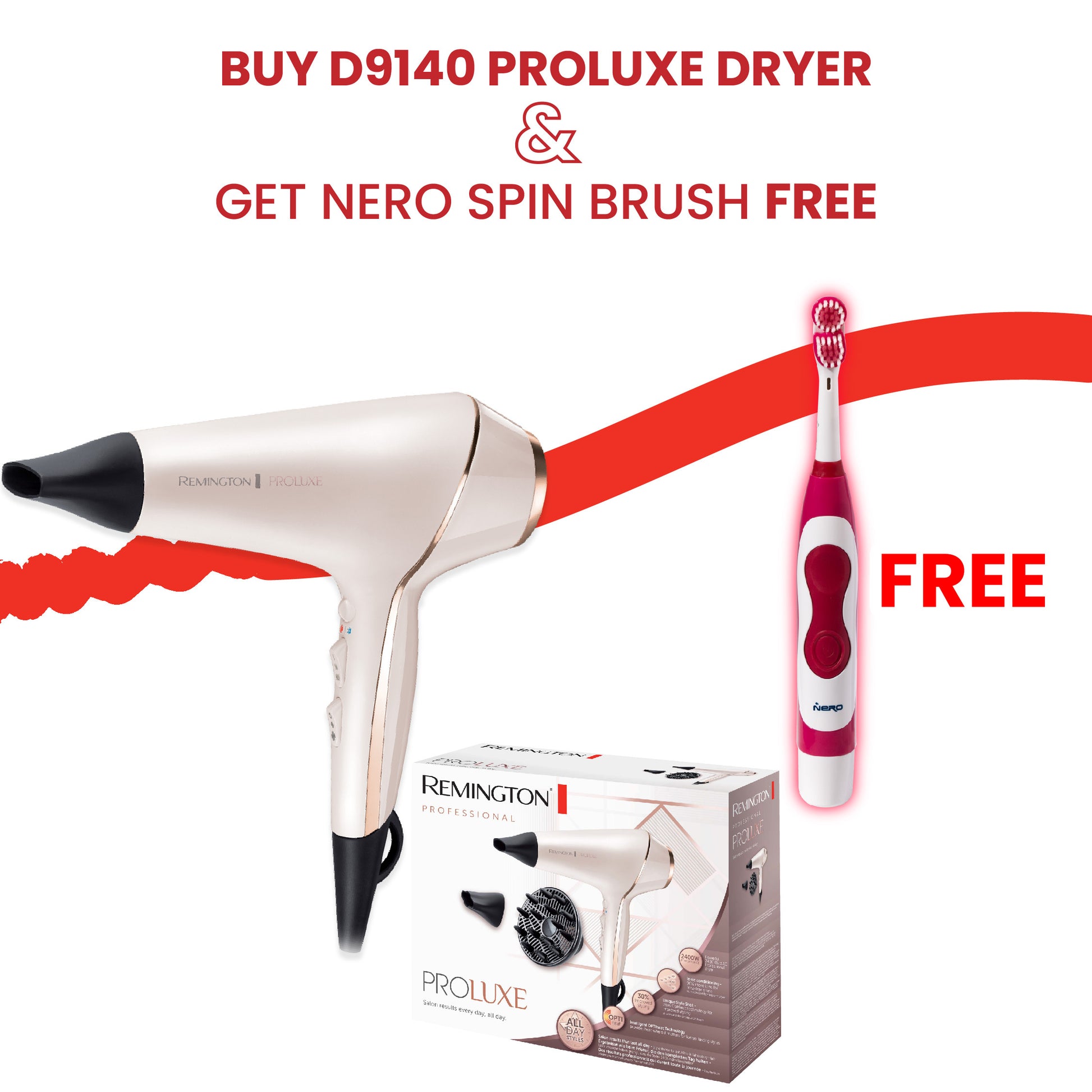 REMINGTON PROLUXE HAIR DRYER D9140 - Main Image