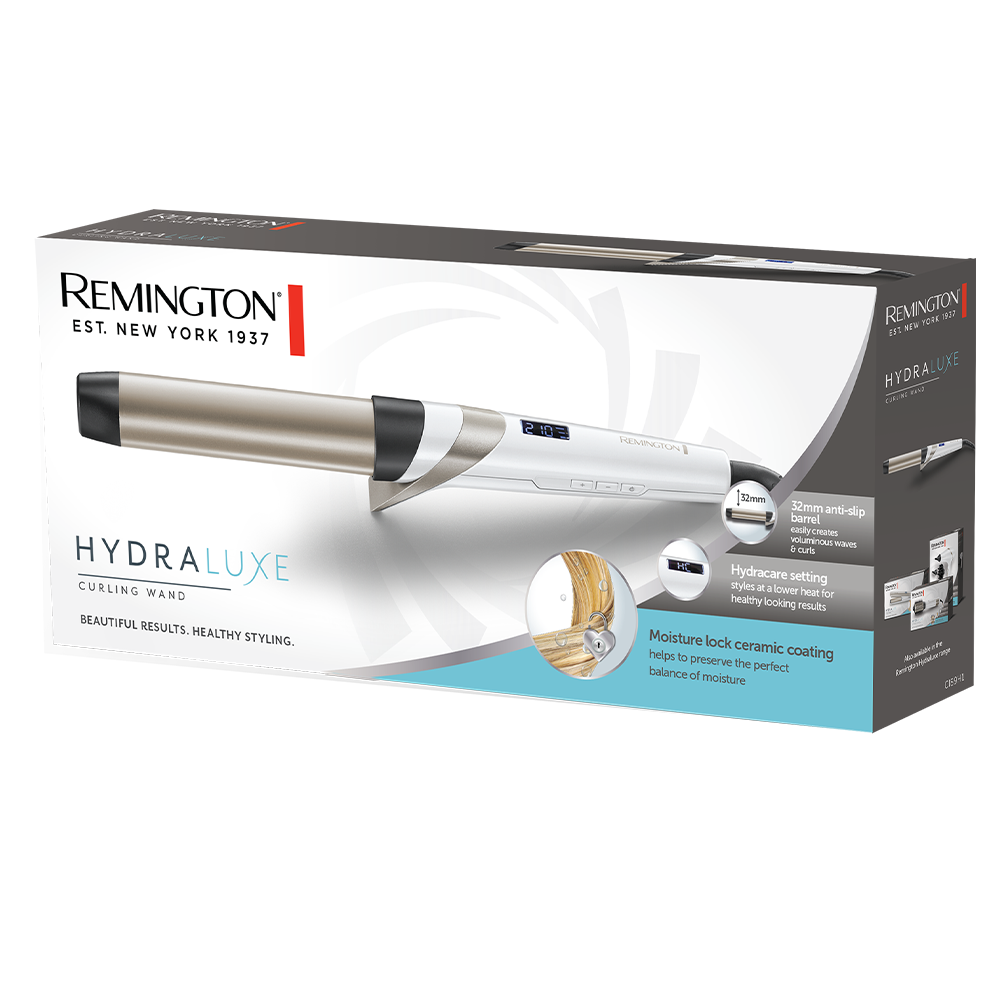 REMINGTON HYDRALUXE HAIR CURLING WAND CI89H1