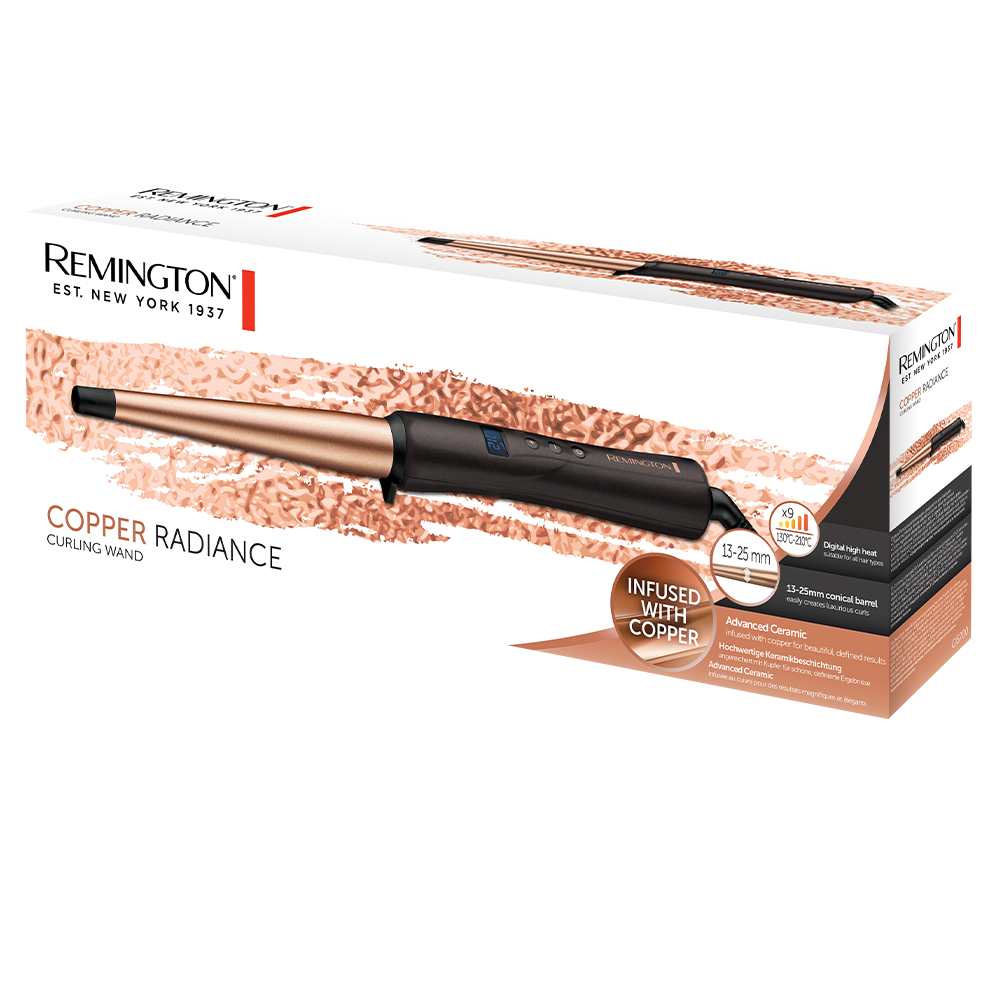 REMINGTON CI5700 COPPER RADIANCE CURLING WAND